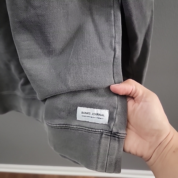 Banks Journal Organic Cotton Button Henly Men L Preppy Hipster Casual - Picture 3 of 5